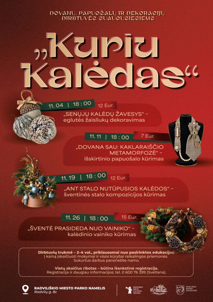 Dirbtuvės suaugusiems „Kuriu Kalėdas”